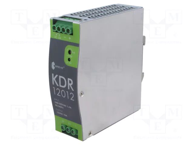 Power supply: switching; 120W; for DIN rail mounting; OUT: 1; KDR BREVE TUFVASSONS KDR-12012