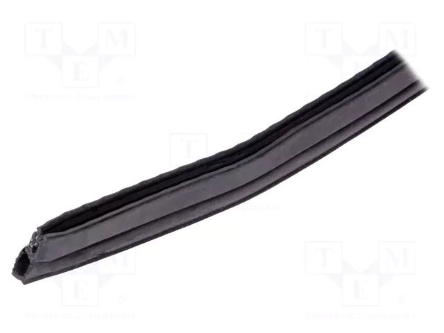 Gasket; EPDM; black; L: 10m; W: 11mm; H: 21.5mm; Panel thick: 1÷3mm RST ROZTOCZE UT-32-10M