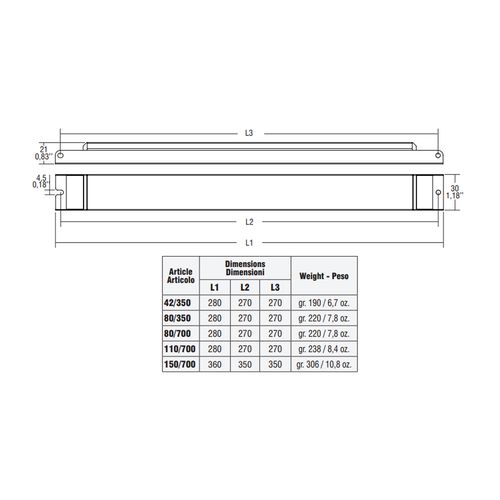 LED toiteplokk 110W 350-700mA 50-314V, DALI2, TCI 127937