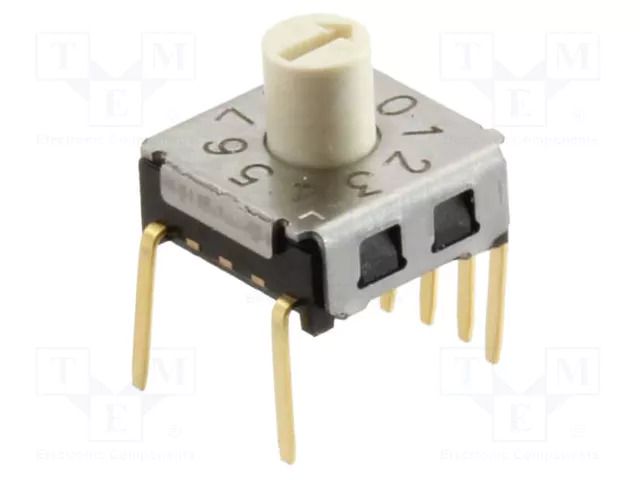 Encoding switch; DEC/BCD; Pos: 10; THT; Rcont max: 200mΩ; 1.96Ncm OMRON Electronic Components A6K-104RS