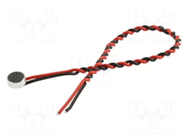 Microphone; electret; 100Hz÷20kHz; 2.2kΩ; -25dB; Ø4x1.5mm; 500uA Same Sky CMC-4015-25L100