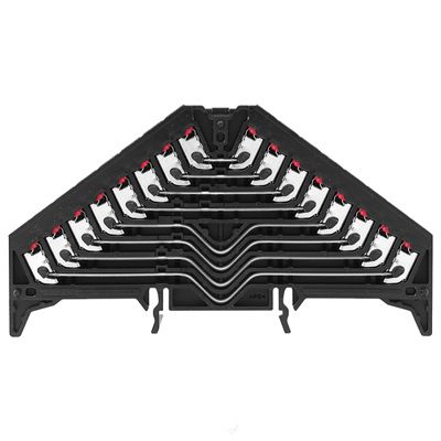 Patch distributor terminal, PUSH IN, 1.5, 250, 8 A, Number of connections: 32, TS 35 x 7.5, black, Colour of operational elements: red Weidmuller 1288250000 04050118079654