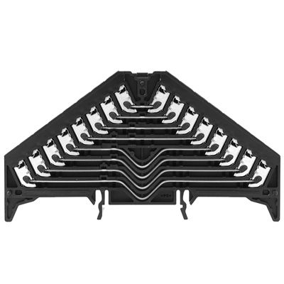Patch distributor terminal, PUSH IN, 1.5, 250, 8 A, Number of connections: 32, TS 35 x 7.5, black, Colour of operational elements: white Weidmuller 1288260000 04050118079555