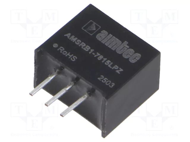 Converter: DC/DC; 15W; Uin: 8÷18VDC,20÷36VDC; Uout: 15VDC; Iout: 1A AIMTEC AMSRB1-7815LPZ