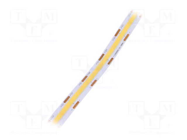 COB LED tape; white neutral; LED/m: 480; 10mm; IP20; 180°; 12W/m POS UQS-COB-12NW-12-5M