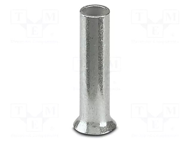 Tip: bootlace ferrule; non-insulated; copper; 0.5mm2; tinned; 6mm PHOENIX CONTACT A0.5-6