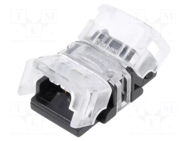 LED tape connector; for tape-to-tape connection; 4A; 12V,24V POS 4S-CON-SS-8MM