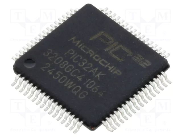 IC: PIC microcontroller; 32kB; 200MHz; 3÷3.6VDC; SMD; TQFP64 MICROCHIP TECHNOLOGY 32AK3208GC41064IPT