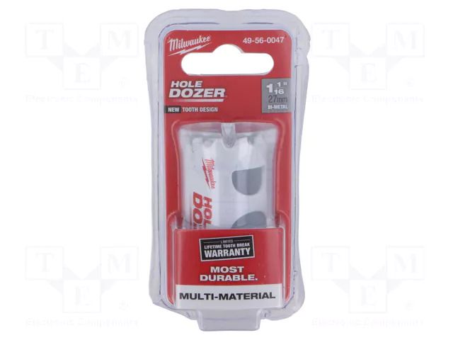 Hole saw; 27mm; bimetal Milwaukee MW-49560047