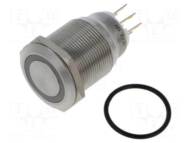 Switch: vandal resistant; Pos: 2; SPDT; 3A/220VAC; 5A/24VDC; IP65 ONPOW GQ22-L-11ZEJW12VS