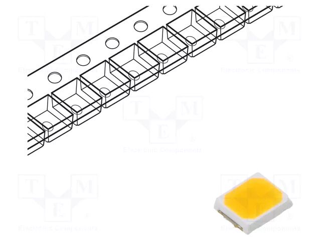 LED; white warm; SMD; 2835; 22÷28lm; 120°; 60mA; 2.8÷3.3VDC WENRUN EP2835WW-B4T