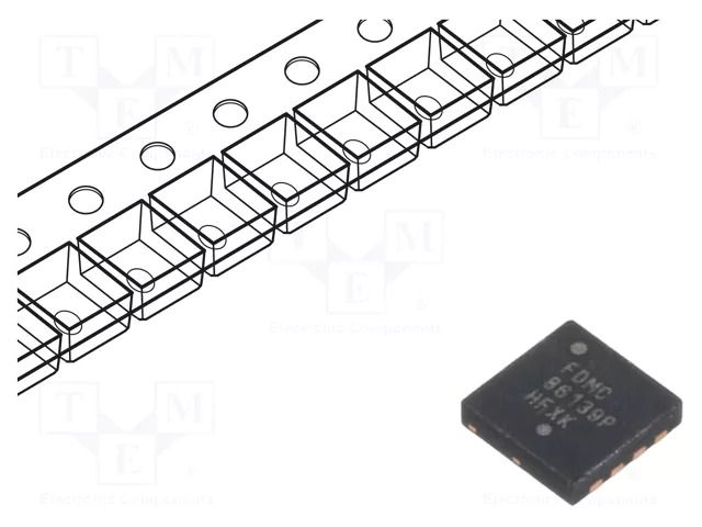 Transistor: P-MOSFET; unipolar; -100V; -15A; 40W; WDFN8 ONSEMI FDMC86139P