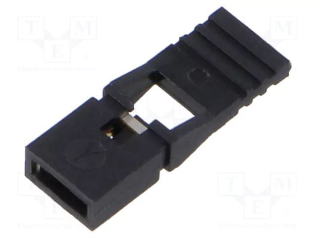 Connector: pin strips; jumper; female; 2.54mm; 1x2; black SAMTEC SNT-100-BK-G-H