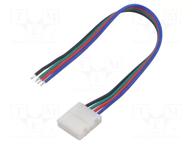 LED tape connector; for tape-wire connection; with leads; 6A POS CLICK-10A-RGB