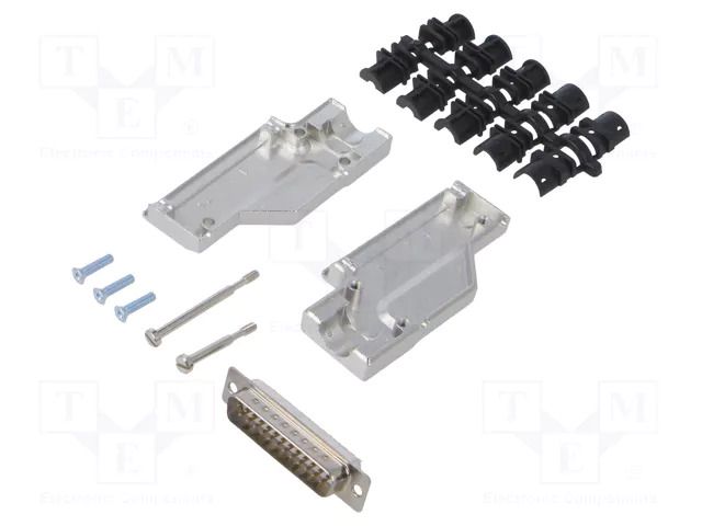 Connector: D-Sub; PIN: 25; plug; male; angled 90°; soldering; white ENCITECH DCMR25-FK-DBP-W-K