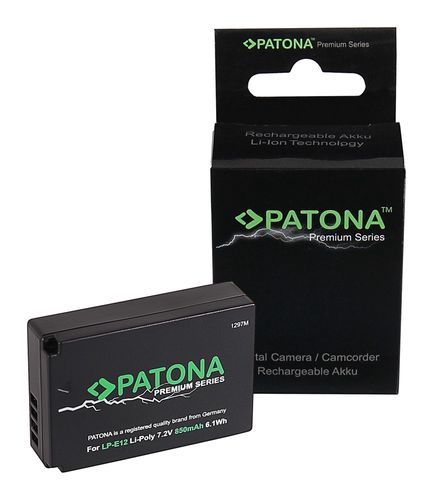 PATONA Premium Battery f. Canon EOS M50 EOS-M50 LP-E12, PATONA 1297 4055655205399