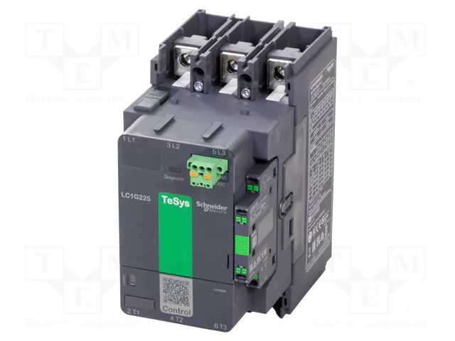 Contactor: 3-pole; NO x3; Auxiliary contacts: NO + NC; 225A; 1kV SCHNEIDER ELECTRIC LC1G225KUEN