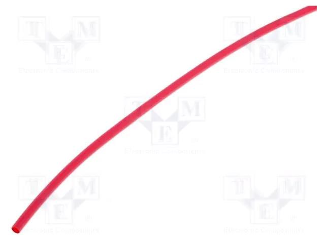 Heat shrink sleeve; 3: 1; 3mm; L: 200mm; red; 10pcs. HELLERMANNTYTON HIS-3-BAG-3/1-RD