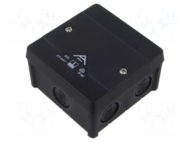 Enclosure: junction box; X: 87mm; Y: 87mm; Z: 52mm; polypropylene PP SPELSBERG ABOX-025-L/SW