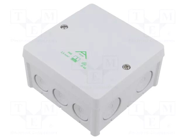 Enclosure: junction box; X: 102mm; Y: 102mm; Z: 57mm; IP66; grey; ABOX SPELSBERG ABOX-040-2.5
