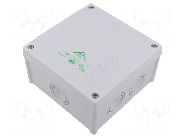 Enclosure: junction box; X: 127mm; Y: 127mm; Z: 70mm; IP66; grey; ABOX SPELSBERG ABOX-060-6