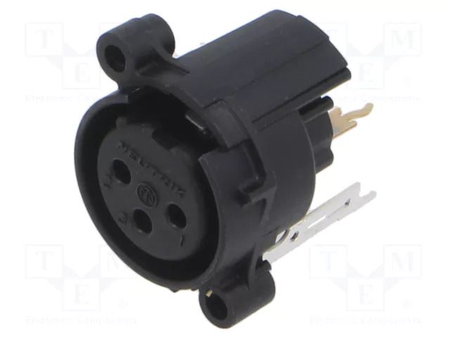 Connector: XLR; socket; female; PIN: 3; straight; with push button NEUTRIK NTR-NC3FAV2-0