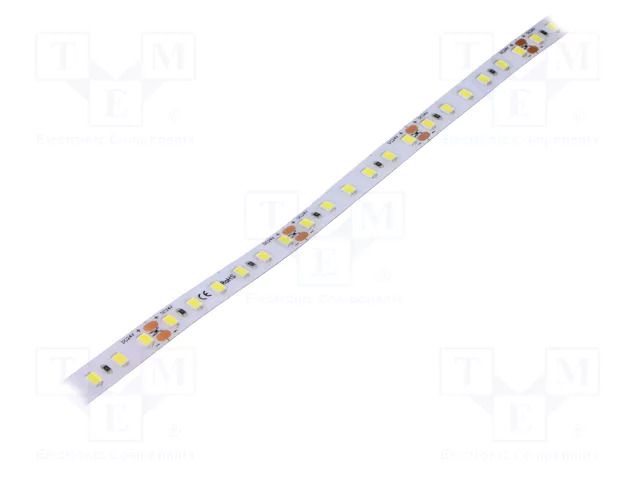 LED tape; white; 2835; LED/m: 120; 8mm; IP64; 120°; 9.6W/m; CRImin: 80 POS HQS-96120WP-24