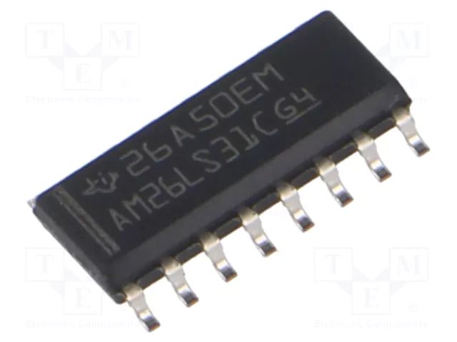 IC: interface; line driver; half duplex,RS422; 10000kbps; SOIC16 TEXAS INSTRUMENTS AM26LS31CDR