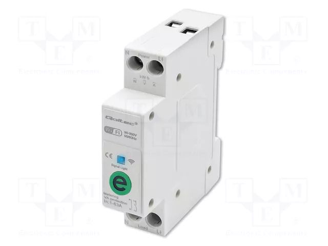 Counter; digital,mounting; for DIN rail mounting; single-phase QOLTEC QOLTEC-50991