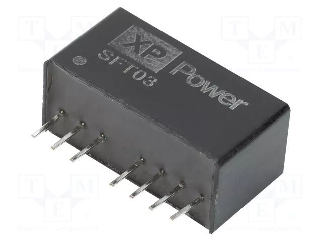 Converter: DC/DC; 3W; Uin: 9÷36VDC; Uout: 15VDC; Iout: 200mA; PCB,THT XP POWER SFT03T24S15