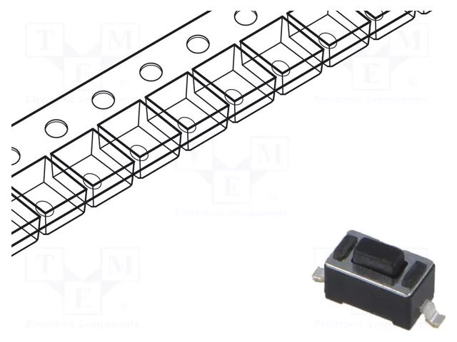 Microswitch TACT; SPST; Pos: 2; 0.05A/12VDC; SMT; 1.57N; 4.3mm CONNFLY TACT4203-21160-R