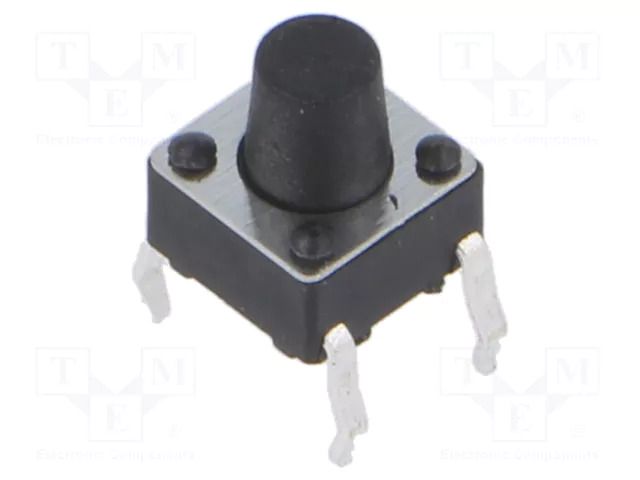 Microswitch TACT; SPST; Pos: 2; 0.05A/12VDC; THT; 2.45N; 6x6x3.5mm CONNFLY TACT4101-13250-A