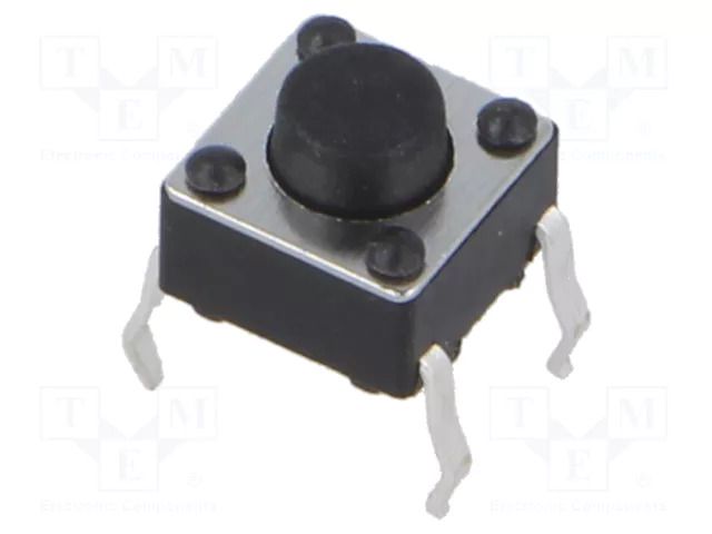 Microswitch TACT; SPST; Pos: 2; 0.05A/12VDC; THT; 1.57N; 6x6x3.5mm CONNFLY TACT4101-12160-A