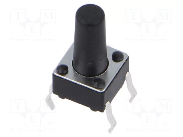 Microswitch TACT; SPST; Pos: 2; 0.05A/12VDC; THT; 2.45N; 6x6x3.5mm CONNFLY TACT4101-116250-A