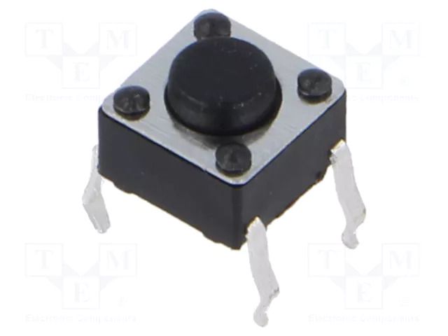 Microswitch TACT; SPST; Pos: 2; 0.05A/12VDC; THT; 2.45N; 6x6x3.5mm CONNFLY TACT4101-11250-A