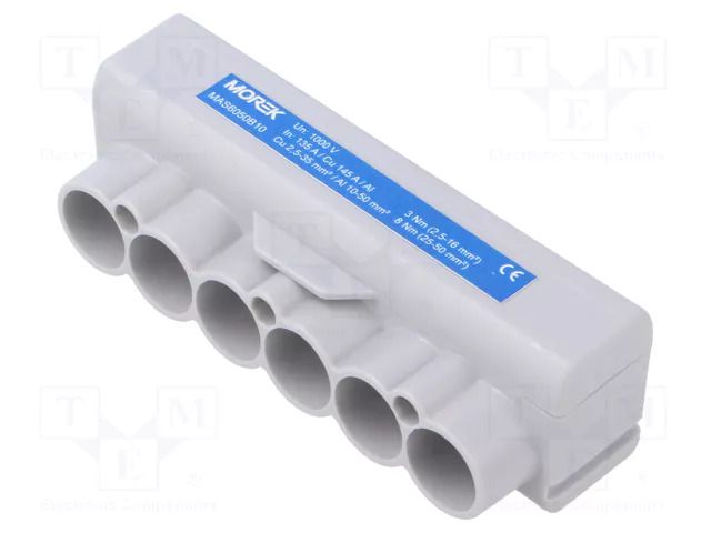 Splice terminal: distribution block; SLT50; 1kV; PIN: 6; ways: 1 MOREK MAS6050B10