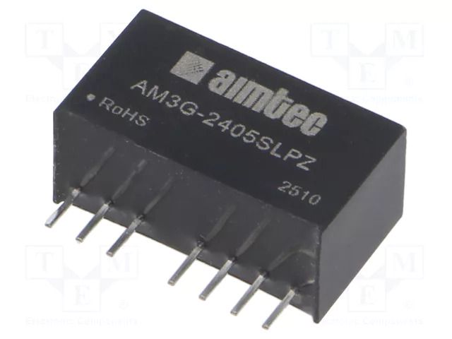 Converter: DC/DC; 3W; Uin: 18÷36VDC; Uout: 5VDC; Iin: 154mA; SIP8; THT AIMTEC AM3G-2405SLPZ