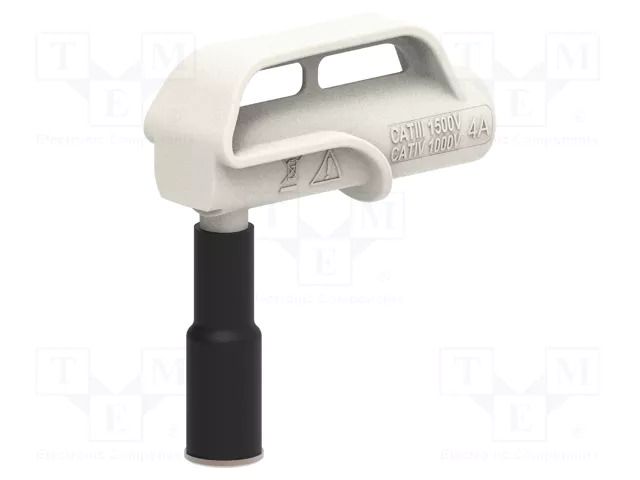 Adapter; 4A; white; Tip diameter: 10mm; Socket size: 4mm; MGP ELECTRO-PJP PJPMGP10-0-IEC-BC