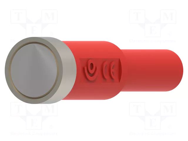 Adapter; red; Tip diameter: 10mm; Socket size: 4mm ELECTRO-PJP PJPADAMAGNETD10-R