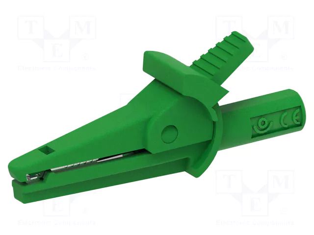 Crocodile clip; 10A; green; Overall len: 51mm; Grip capac: max.9mm ELECTRO-PJP PJP5002/LM-IEC-V