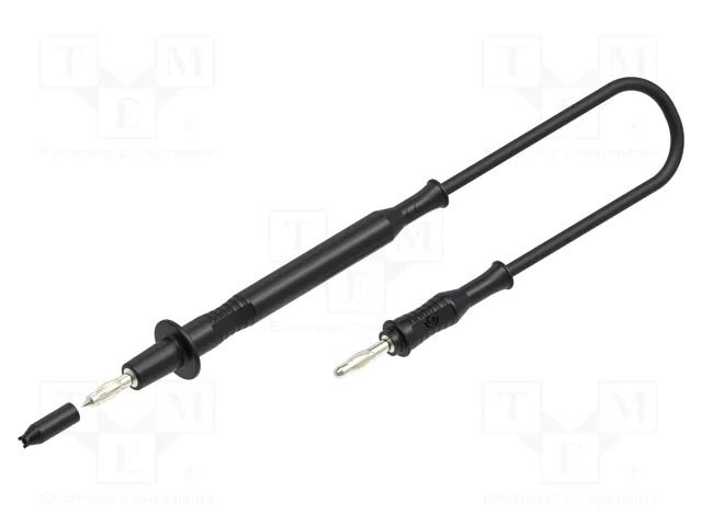 Test lead; 60VDC; 30VAC; 12A; probe tip,banana plug 4mm; Len: 1m ELECTRO-PJP PJP4010-D4-100N