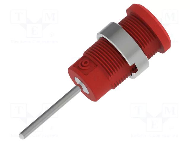 Connector: 4mm banana; socket; red; nickel plated; insulated ELECTRO-PJP PJP3269-C-R