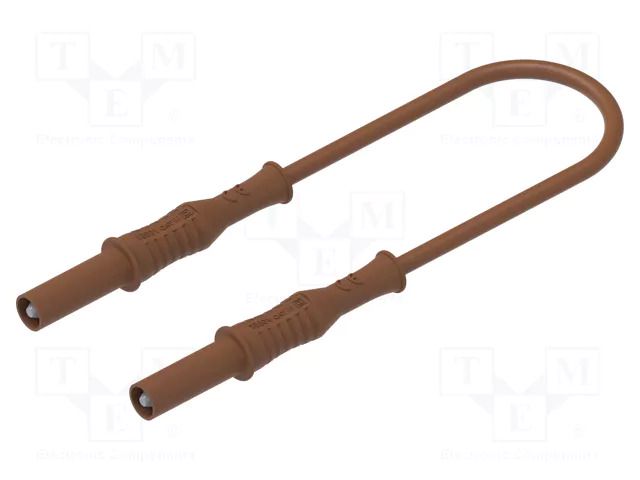 Test lead; 20A; banana plug 4mm,both sides; insulated; Len: 1m ELECTRO-PJP PJP2312-IEC-100BN