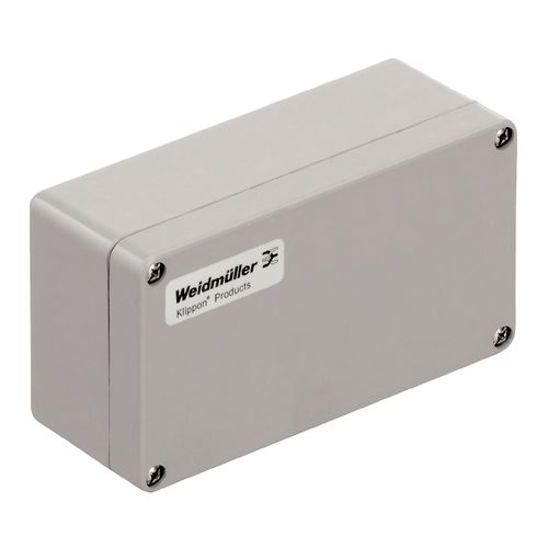 Plastic housing, Klippon POK (polyester empty enclosure), 160 x 75 x 56 mm, Glass fibre-reinforced polyester, untreated, polished, Silver grey Weidmuller 1305830000 04050118104790