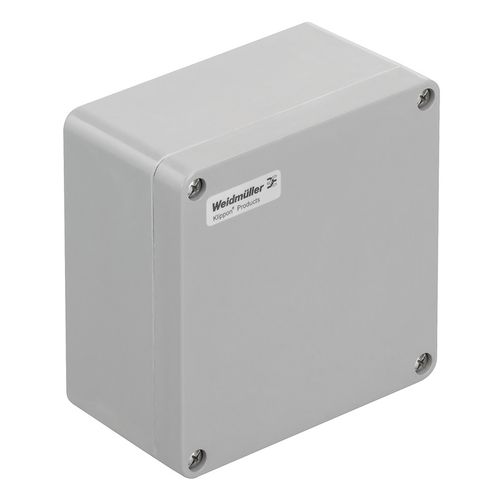 Plastic housing, Klippon POK (polyester empty enclosure), 160 x 160 x 90 mm, Glass fibre-reinforced polyester, untreated, polished, Silver grey Weidmuller 1305890000 04050118108354