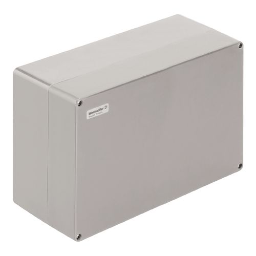 Plastic housing, Klippon POK (polyester empty enclosure), 400 x 250 x 160.5 mm, Glass fibre-reinforced polyester, untreated, polished, Silver grey Weidmuller 1305990000 04050118108422
