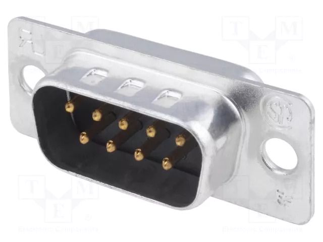 Connector: D-Sub; PIN: 9; plug; male; soldering; HD 20; size 1 (DE) TE Connectivity 5-747904-2