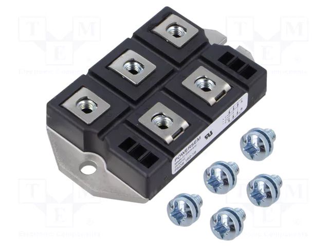 Bridge rectifier: three-phase; Urmax: 1.6kV; If: 175A; Ifsm: 1.6kA POWERSEM PSDS162/16