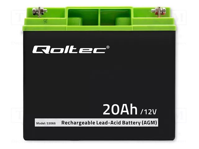 Re-battery: acid-lead; 12V; 20Ah; AGM; maintenance-free QOLTEC ACCU-HP20-12/Q