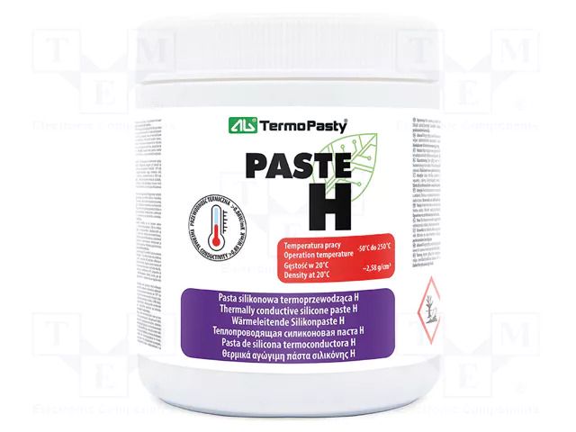 Heat transfer paste; white; silicon based,do not conduct; 1kg AG TERMOPASTY PASTA-SILH-1000